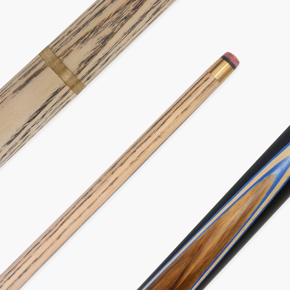 Jonny 8 Ball Challenger 57 Inch 2 Piece English Pool Cue and Case Set with 8mm Pro Leather Tip with Black Hard Case