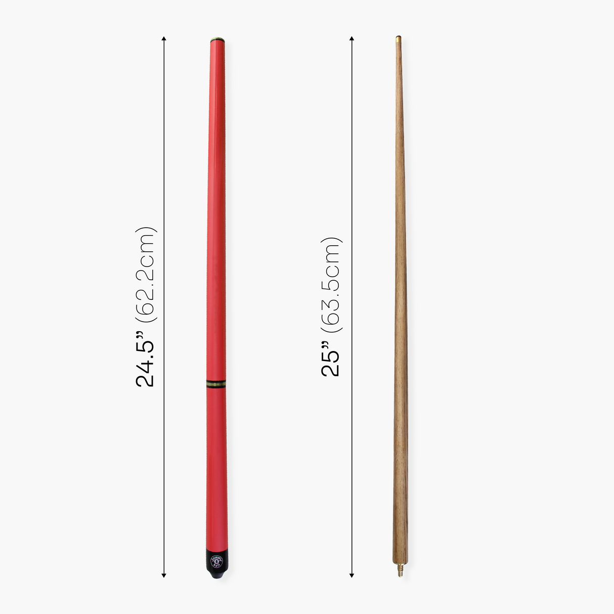 Jonny 8 Ball 48 Inch RED JUNIOR TRIAD 3 Section Pool Snooker Cue & SOFT CASE