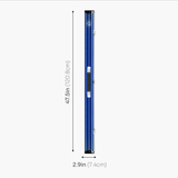 Baize Master BLUE 3/4 PRO LINE Aluminium Metal Ends Snooker Pool Cue Case - Holds 1 Cue