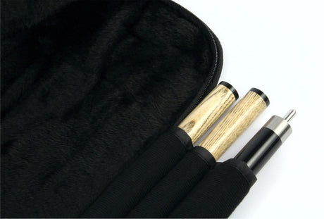 Baize Master Luxury FUR LINED 2 Piece Snooker Pool Cue Case - Holds 1 Butt & 2 Shafts