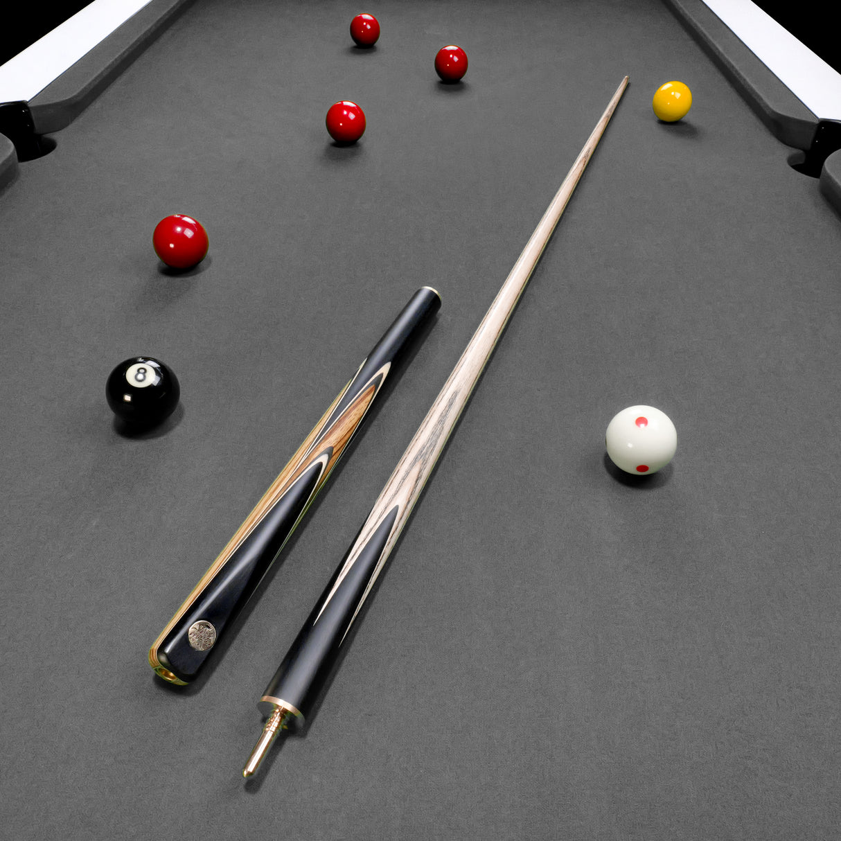 Baize Master Earthen Marksman ¾ Joint English Pool Cue with 8.5mm Baize Master Pro Impact Hybrid Tip
