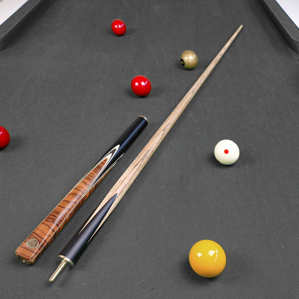 Baize Master Tiger Centurion 58 Inch 3/4 Joint Hand Spliced Snooker and Pool Cue with 9.5mm Pro Impact Hybrid Tip Baize Master