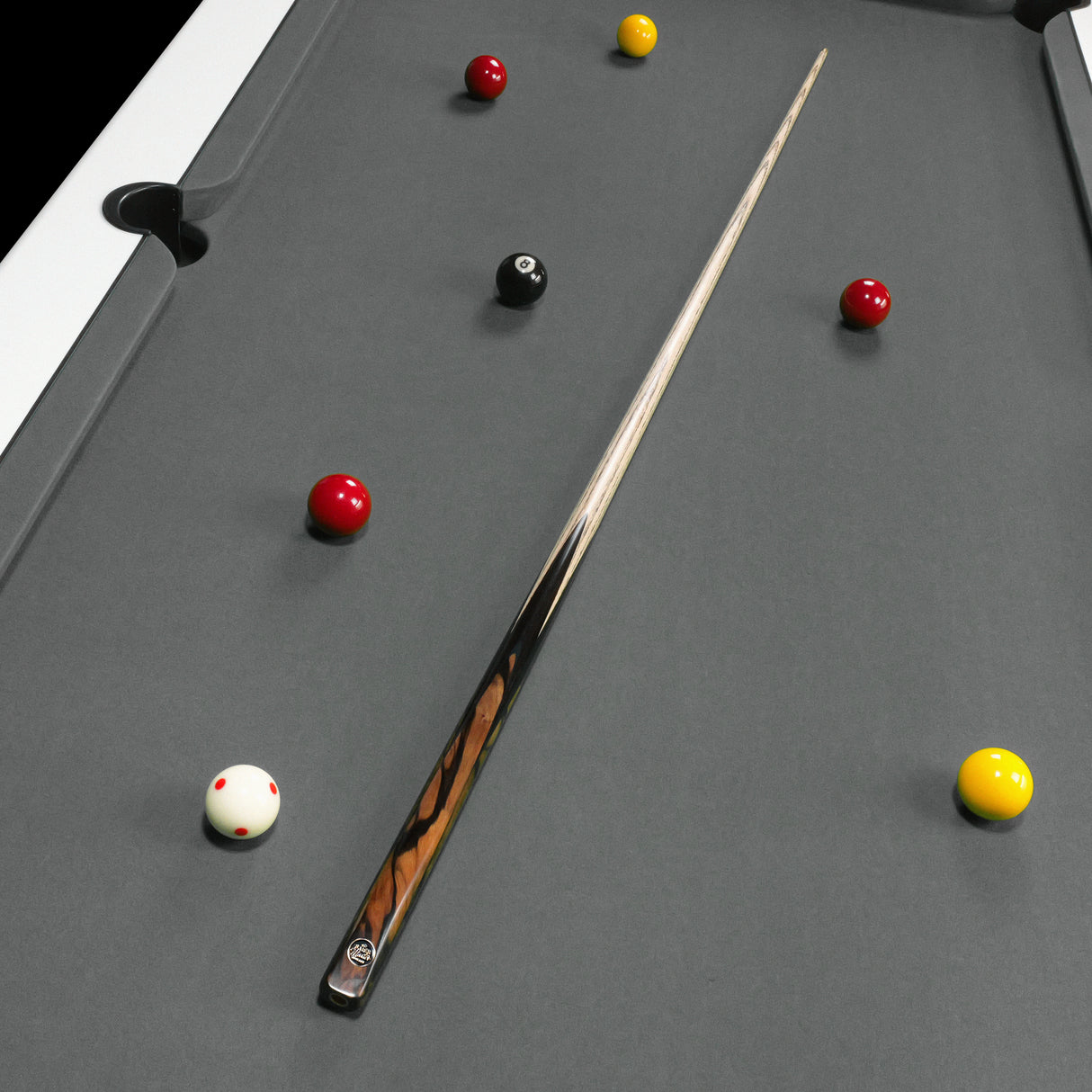 Baize Master Platinum Exotic Series Black Ivory One Piece Luxury English Pool Cue with 8mm Pro Impact Hybrid Tip