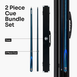 Jonny 8 Ball Inferno 2 Piece Graphite Fiberglass Cue and Case Set 9.5mm Green Layered Tip