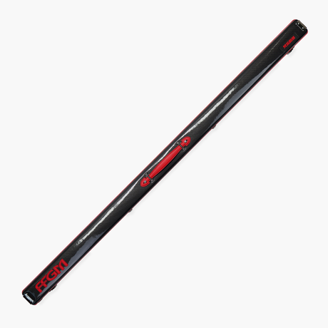 FFGM The Rocket Ronnie O'Sullivan 1 Piece 2 Slot Ultra Luxury Black and Red Snooker and Pool Cue Case - Holds 2 x One Piece Cues Cue + Case