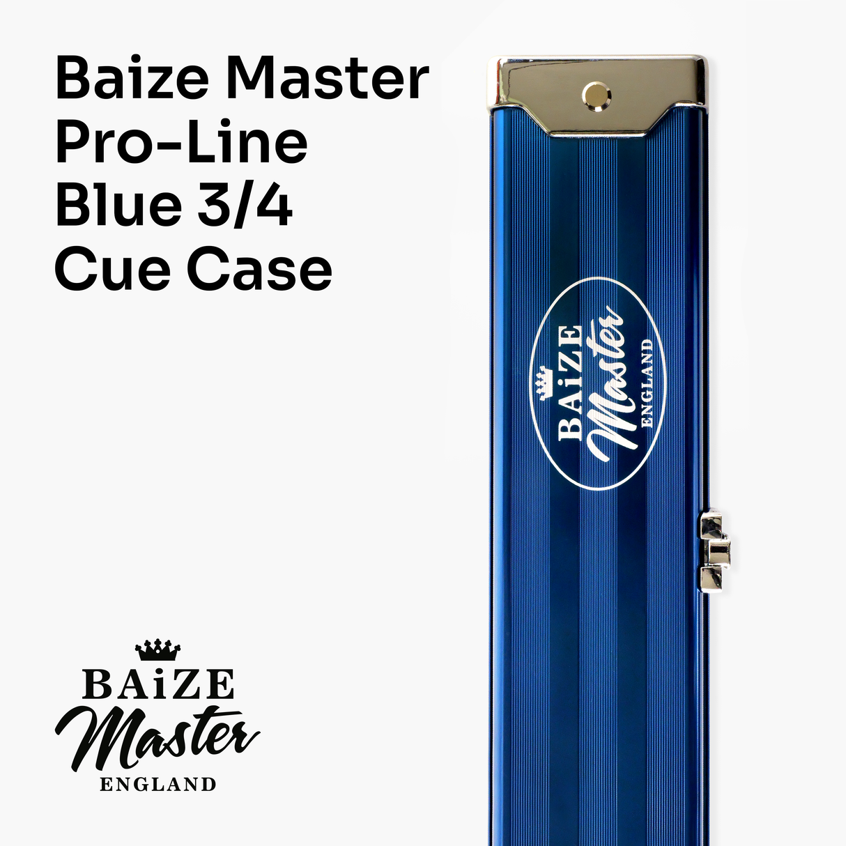 Baize Master G14 ELECTRIC EMPEROR 3/4 Cue Set 9.5mm Tip With Baize Master 3/4 BLUE Pro-Line Case, Long Telescopic Extension, Mini Butt and 2 Chalks