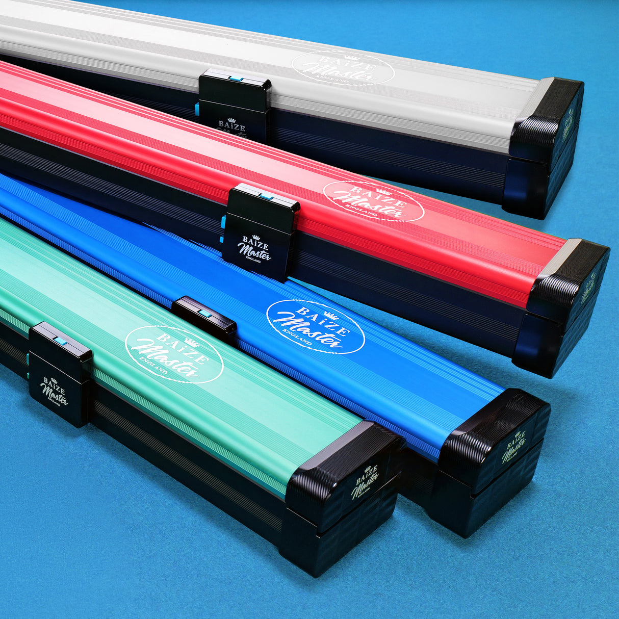 Baize Master Fusion One Piece 2 Slot Luxury Aluminium Snooker and Pool Cue Case with Trigger™ Lock – Holds 2 x One Piece Cues Baize Master