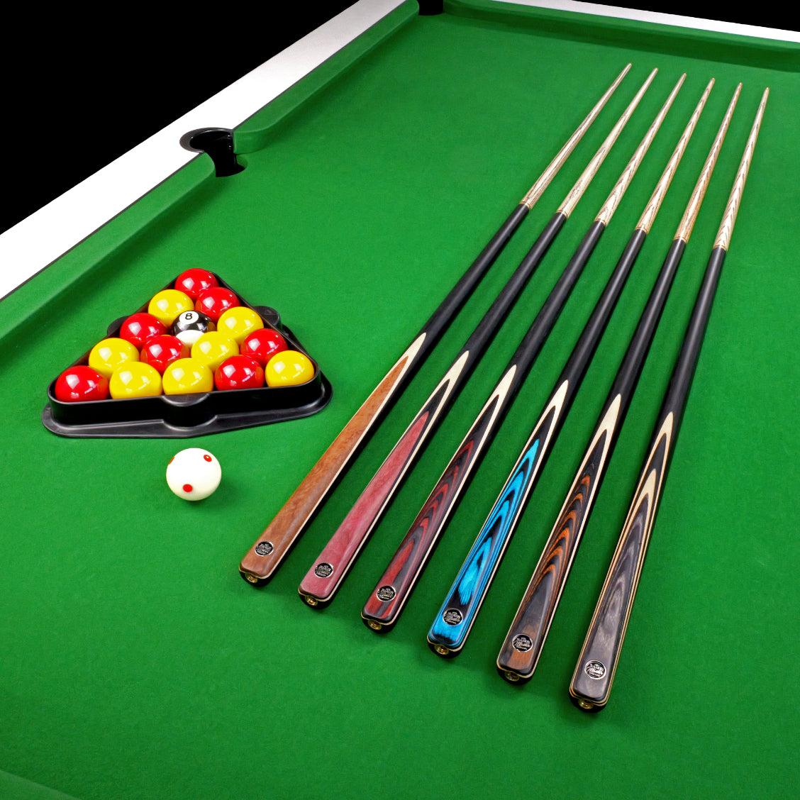 Baize Master BLACKLINE CLASSIC 2 Piece Snooker and Pool Cue and Case Set 9.5mm Layered Tip