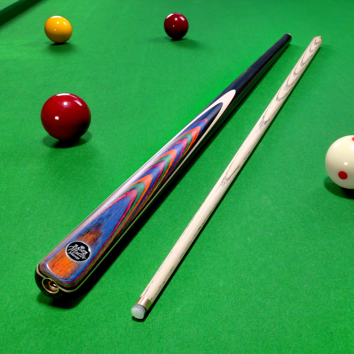 Baize Master BLACKLINE CLASSIC 2 Piece English Pool Cue 8.5mm Baize Master Pro Impact Tip