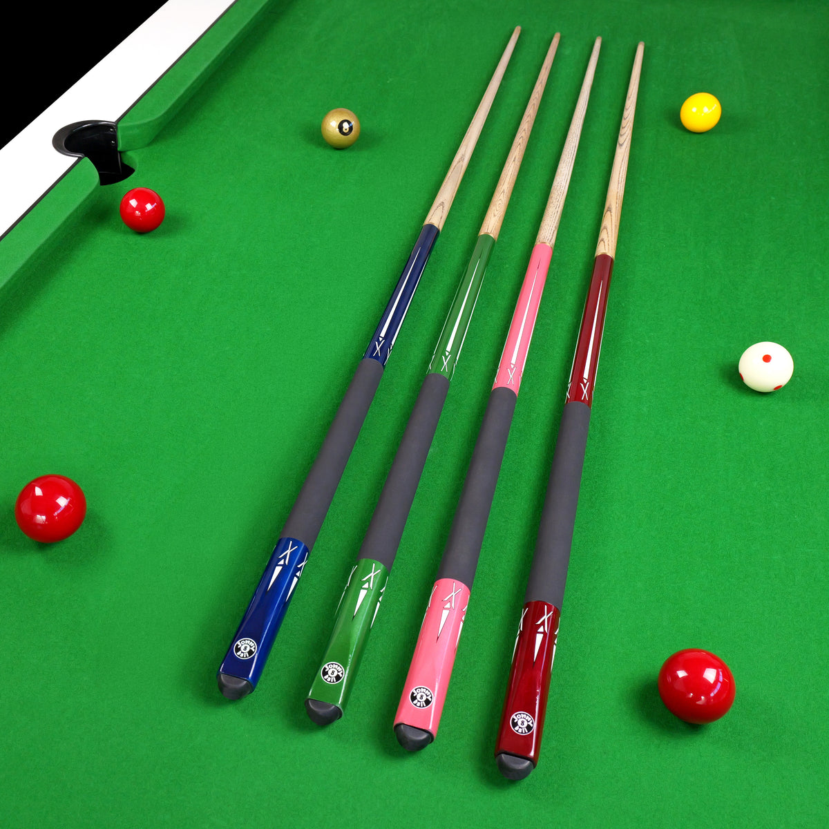 Jonny 8 Ball Torpedo 57 Inch 2 Piece Snooker and Pool Cue and Case Set with 9.5mm Layered Tip
