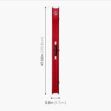 Baize Master WIDE RED 3/4 PRO LINE Aluminium Metal Ends Snooker Pool Cue Case - Holds 2 Cues