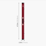 Baize Master RED 3/4 PRO LINE Aluminium Metal Ends Snooker Pool Cue Case - Holds 1 Cue