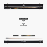 Baize Master Forest Marksman ¾ Joint English Pool Cue and Case Set with 8.5mm Baize Master Pro Impact Hybrid Tip