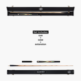 Baize Master Mint Marksman ¾ Joint English Pool Cue and Case Set with 8.5mm Baize Master Pro Impact Hybrid Tip