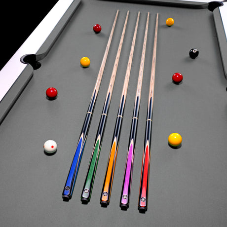 PRO147 Jester 57 Inch 3/4 Joint Hand Spliced Snooker and Pool Cue with 9.3mm Pro Tip PRO147