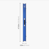 Baize Master WIDE BLUE 3/4 PRO LINE Aluminium Metal Ends Snooker Pool Cue Case - Holds 2 Cues