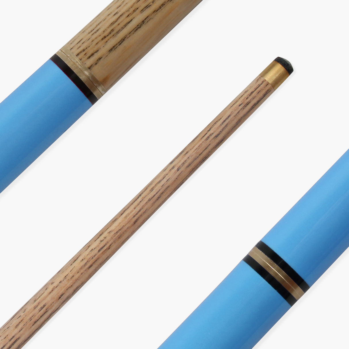 Jonny 8 Ball 48 Inch NEON BLUE TRIAD 3 Section Pool Snooker Cue & SOFT CASE