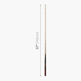 Baize Master Power Breaker Rosewood 57 Inch 1 Piece English Pool Break Cue with Ash Shaft and Ebony Butt - 10.2mm Phenolic Tip and Round Butt End – For Breaking Only