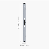 Baize Master GREY 3/4 PRO LINE Aluminium Metal Ends Snooker Pool Cue Case - Holds 1 Cue