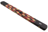 Baize Master 3/4 Joint WIDE 3 Slot BROWN DIAMONDS Luxury Round End Snooker Pool Cue Case with Studs - Holds 2 Cues