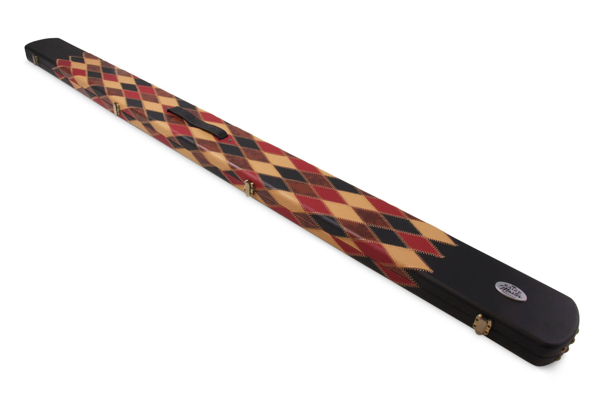 Baize Master 1 Piece DIAMONDS Luxury Round Ends Snooker Pool Cue Case with Studs - Holds 3 Cues