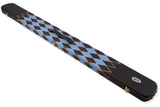 Baize Master 3/4 Joint WIDE 3 Slot BLUE DIAMONDS Luxury Round End Snooker Pool Cue Case with Studs - Holds 2 Cues