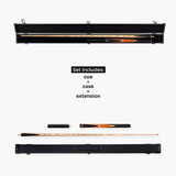 Jonny 8 Ball Sniper 3/4 Pool Cue and Case Set 8mm Tip with Black Hard Case + Mini Butt