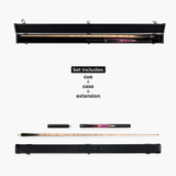 Jonny 8 Ball Sniper 3/4 Pool Cue and Case Set 8mm Tip with Black Hard Case + Mini Butt