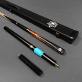 PRO147 Hazel Eclipse 3/4 Joint Snooker and Pool Deluxe Cue, Case and Extensions Set with 9.5mm Green Layered Tip