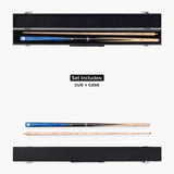 Baize Master 57 Inch CONQUEST 2 Piece Snooker Pool Cue and Hard Case Set 9.5mm Tip