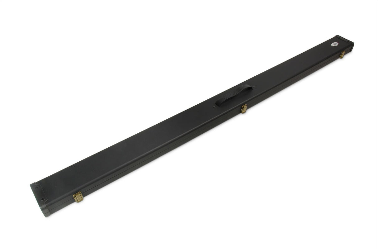 Baize Master 1pc WIDE PLAIN BLACK Pool Snooker Cue Case with Plastic Ends - Holds 3 Cues