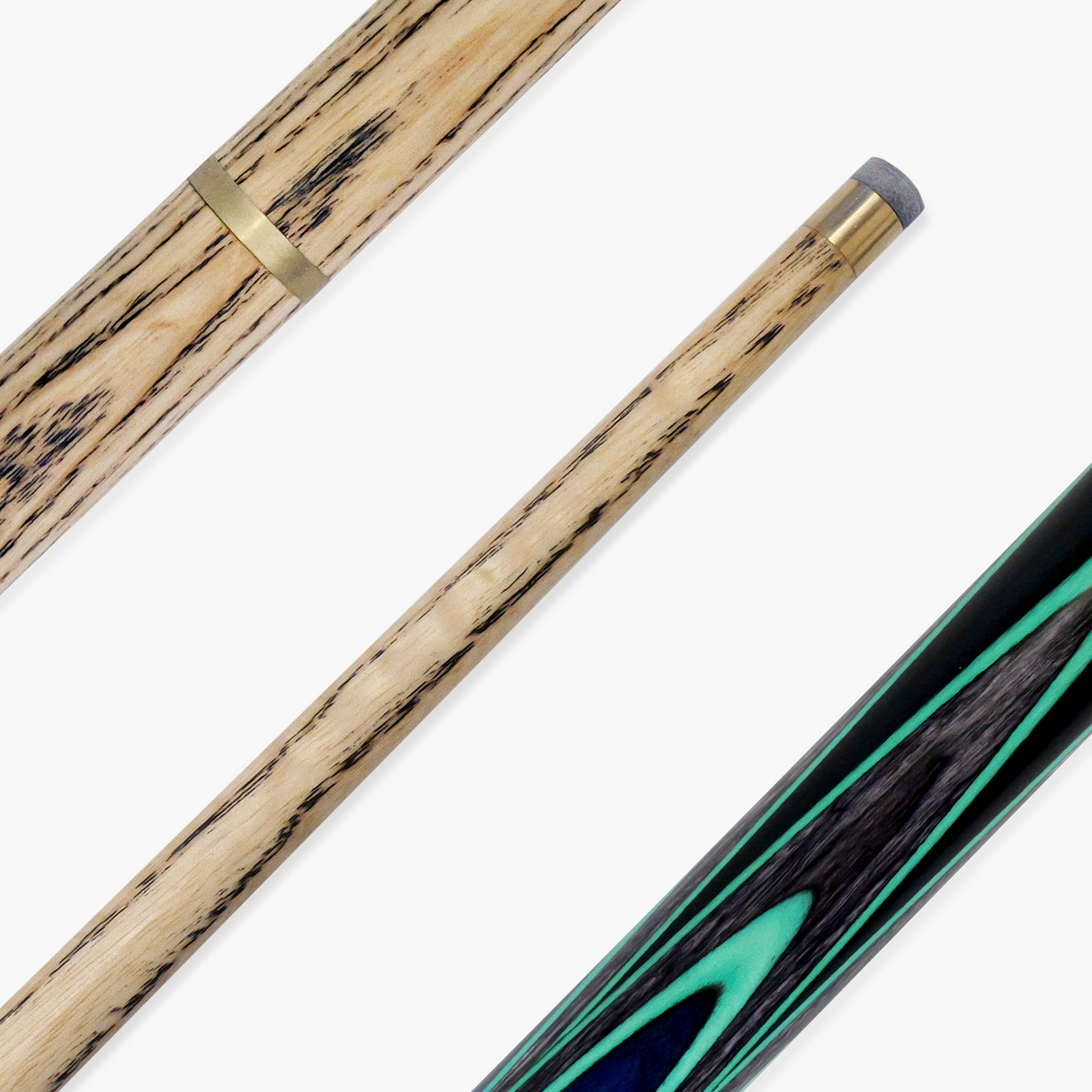 Baize Master Blue Admiral 2 Piece Snooker and Pool Cue with 9.5mm Pro-Impact Tip Baize Master