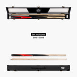 Baize Master CRUCIBLE 2 Piece Snooker and Pool Cue and Case Set with 9.5mm Red Layered Pro Tip