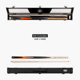 Baize Master CRUCIBLE 2 Piece Snooker and Pool Cue and Case Set with 9.5mm Red Layered Pro Tip