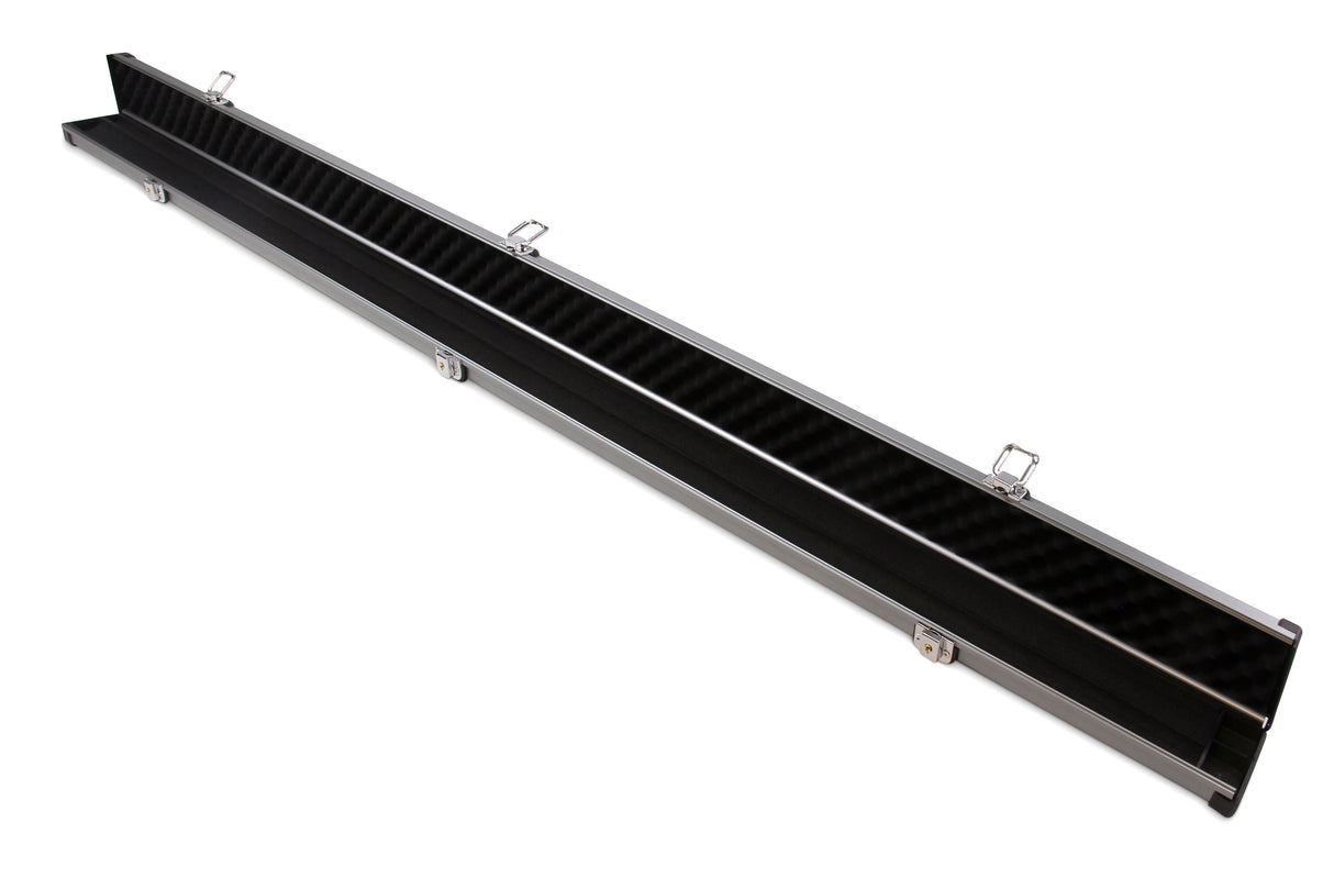1 Piece Wide Aluminium LOCKABLE LUXURY Snooker Pool Cue Case - Holds 2 Cues