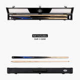 Baize Master CRUCIBLE 2 Piece Snooker and Pool Cue and Case Set with 9.5mm Red Layered Pro Tip