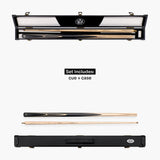 Baize Master CRUCIBLE 2 Piece Snooker and Pool Cue and Case Set with 9.5mm Red Layered Pro Tip