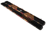 Baize Master 3/4 Joint WIDE 3 Slot BLUE DIAMONDS Luxury Round End Snooker Pool Cue Case with Studs - Holds 2 Cues