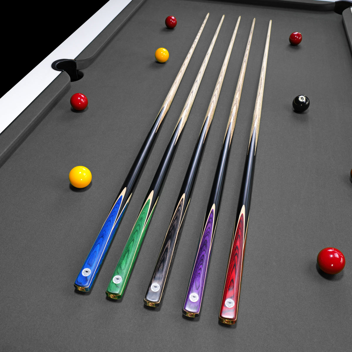 PRO147 Trident 1 Piece Snooker and Pool Cue and Case Set with 9.5mm Layered Tip