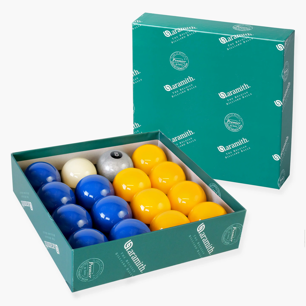 EXCLUSIVE! Aramith Premier SILVER 8 BALL Edition BLUE & YELLOW Pool Balls Aramith