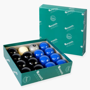 Aramith Premier SILVER 8 BALL Edition BLACK & BLUE Pool Balls Aramith