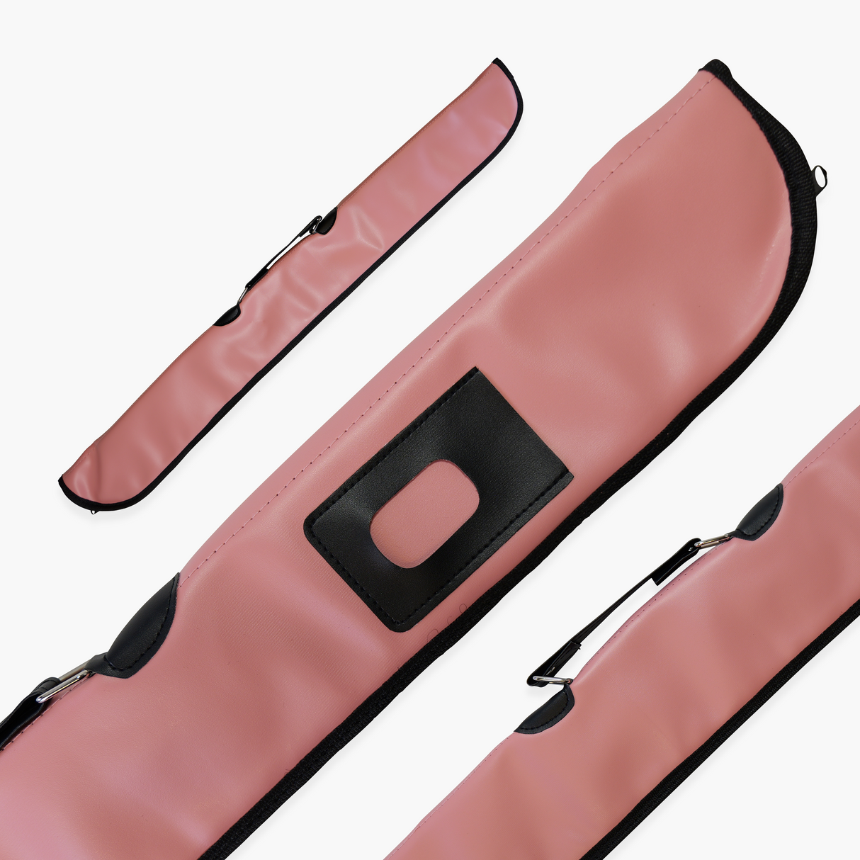 Quality Thick Padded Light Pink Vinyl 2pc Soft Cue Case