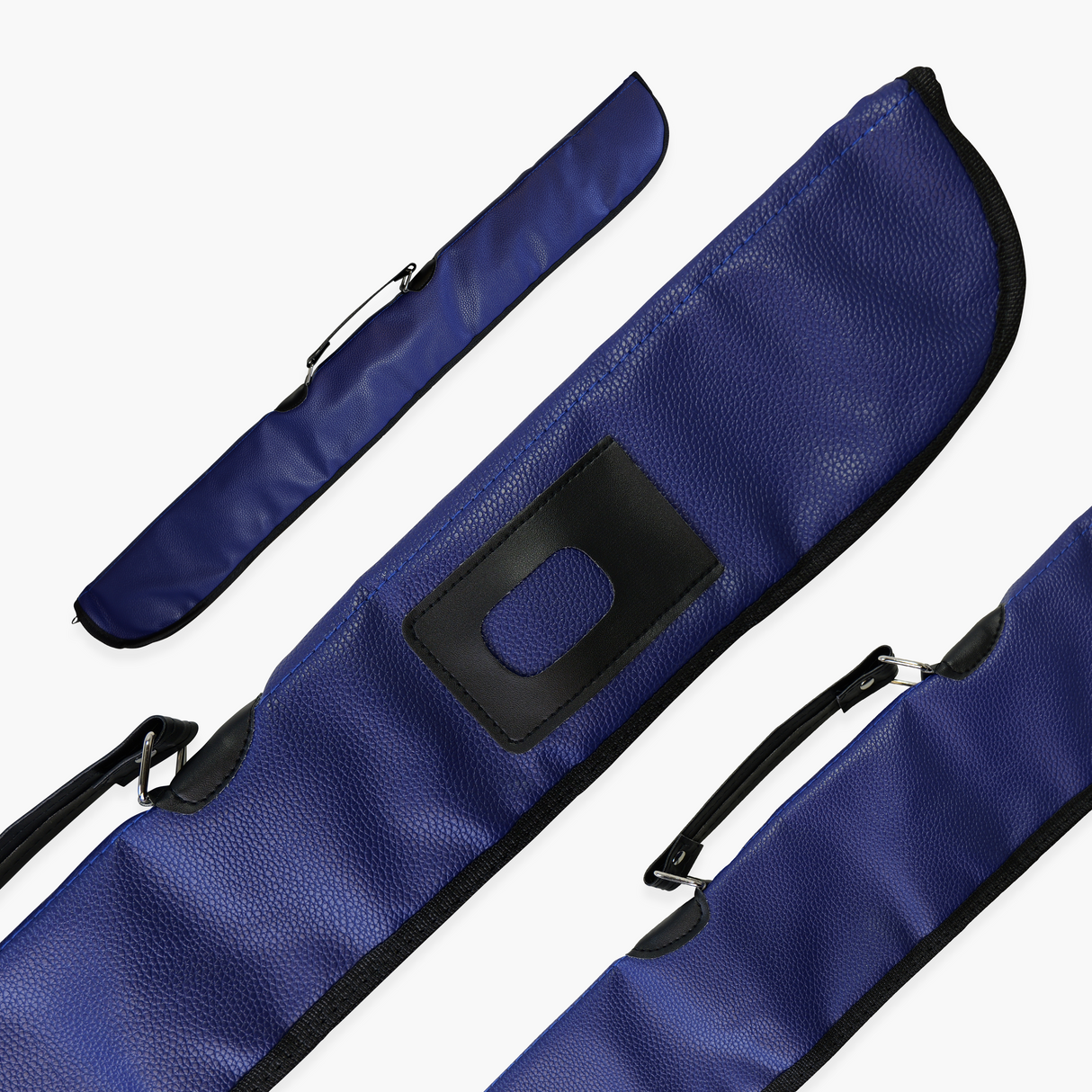Quality Thick Padded Navy Vinyl 2pc Soft Cue Case
