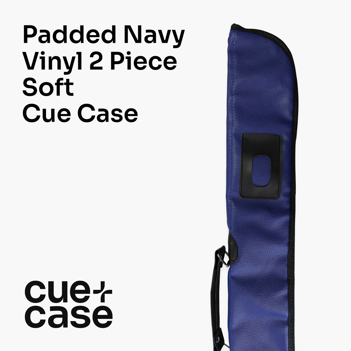 Quality Thick Padded Navy Vinyl 2pc Soft Cue Case