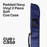 Quality Thick Padded Navy Vinyl 2pc Soft Cue Case