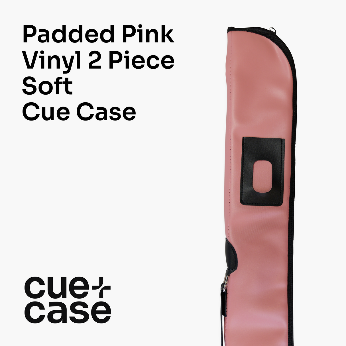 Quality Thick Padded Light Pink Vinyl 2pc Soft Cue Case