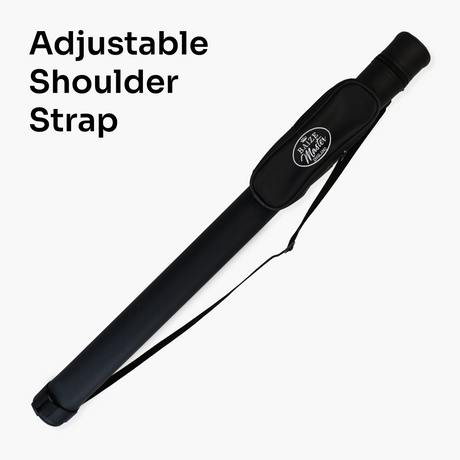 Baize Master 2pc Tubular Snooker Pool Cue Case with 9 inch Accessory Pocket Baize Master