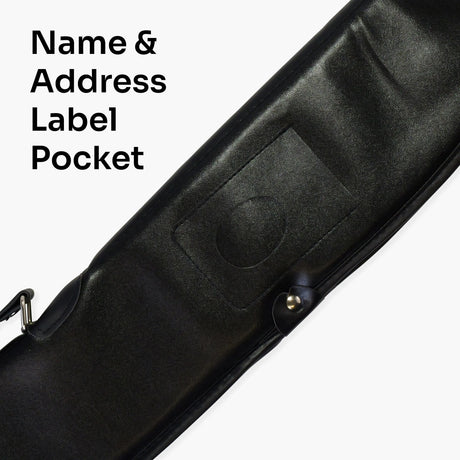 Economy Plain Black Vinyl Soft Cue Case for 57 Inch 2 Piece Snooker or Pool Cue Cue & Case