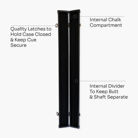 Jonny 8 Ball BLACK CROC Luxury Snooker Pool Cue Case – For 2 Piece Centre Joint Cue Jonny 8 Ball
