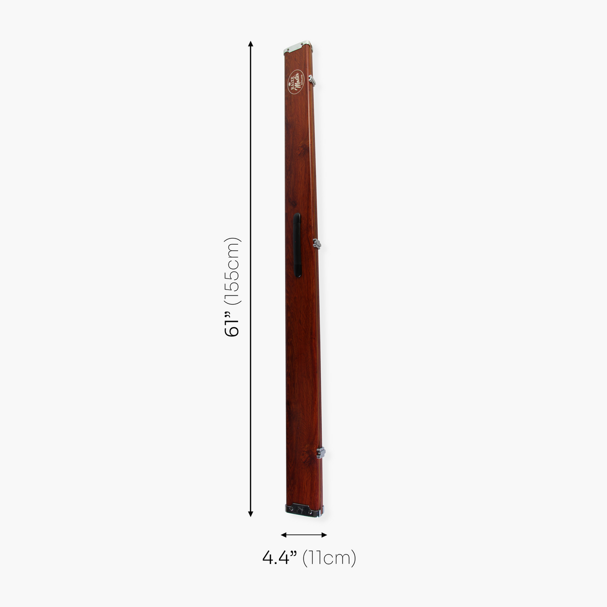 Baize Master PRESTIGE 1 Piece Metal Snooker Pool Cue Case - Holds 3 Cues